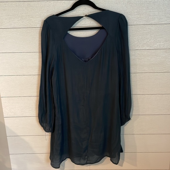 Papillon Women's Embroidered boho gauzy lined open back baggy dress size M‎ - Picture 7 of 8